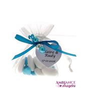 Sachet drages perles turquoise