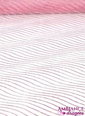 Chemin de table sable rose
