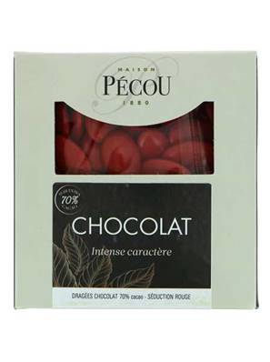 Dragées Chocolat Rouge 70% de cacao