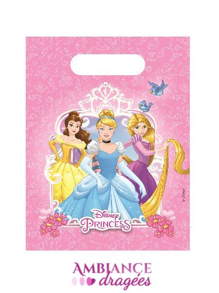 6 sacs cadeaux Princesses Disney
