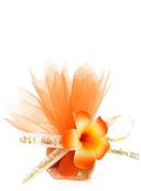 Tulle Dragées Mariage Fleur des Îles Orange - Tulle Dragées Mariage 