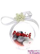 Boule Nol argent personnalise