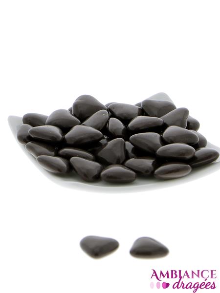Dragées Mini Coeur Noir Chocolat