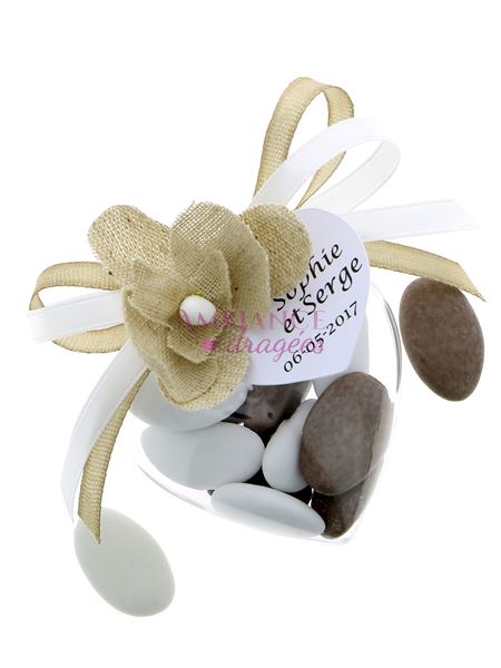 Coeur Dragees Nature Vente Contenant Dragees Mariage Ambiancedragees
