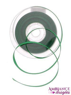 Ruban satin vert foncé 6 mm