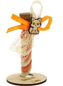 Éprouvette Dragées Baptême Renard Socle Personnalisé - Baptême Renard