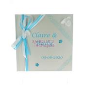 Livre d'or mariage bleu turquoise