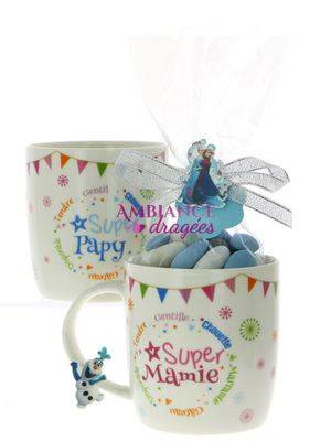 Mug dragées mamie, papy Reine des Neiges
