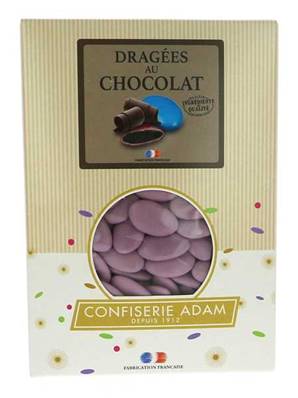 Dragées Chocolat Lilas 71% de cacao