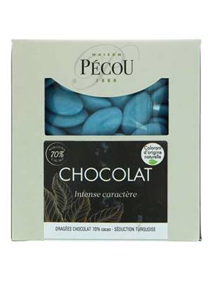 Dragées Chocolat Turquoise 70% de cacao