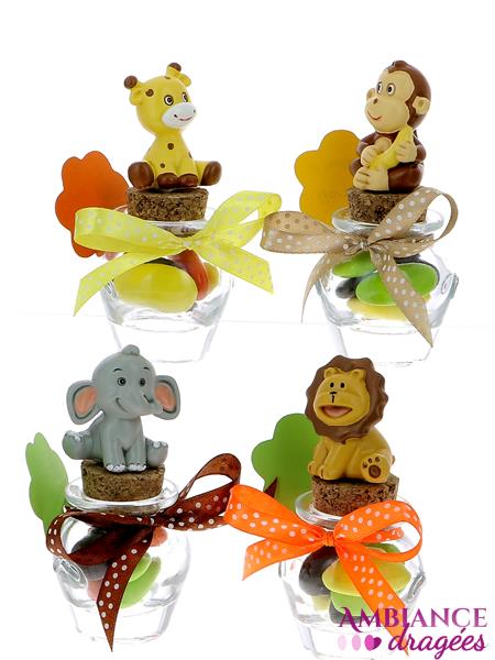 Animaux Polaire x 3 assortis, Figurine baptême boite dragees