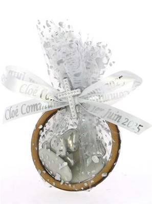 Anneau Tulle Dragées Communion Argent - Tulle dragées Communion