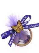 Anneau Dragées Baptême Papillon - Dragées Baptême Papillon