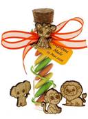 Éprouvette Dragées Baptême Jungle Personnalisée  - Cadeaux Invités Animaux Jungle