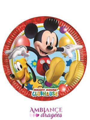 8 Assiettes Mickey 23 cm