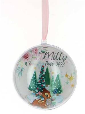 Boule Noël Personnalisée Bambi