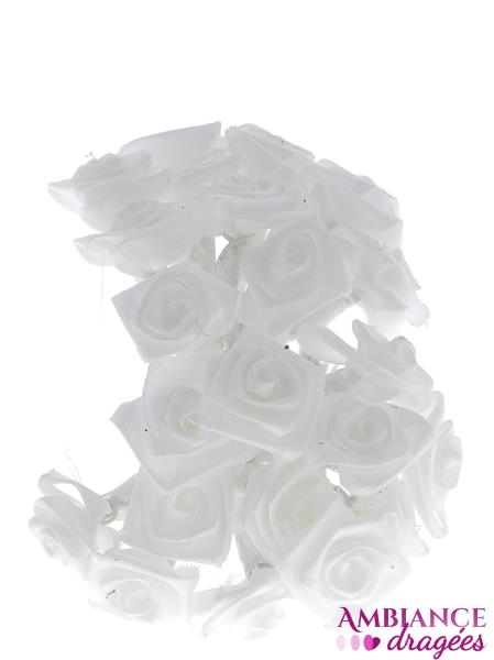 Fleur mini rose blanche x 12
