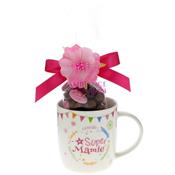 Mug dragées Bonne Fête Mamie fleur rose