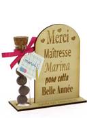 Cadeau Maîtresse, Maître Bois Personnalisé - Cadeau fin d'année