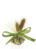 Tulle Dragées Mariage Personnalisé Fleur de Pampas - Dragées Mariage Bohème Chic