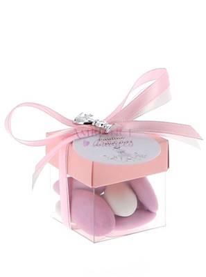 Boite Dragées Communion Cube Fille - Boite communion personnalisée ...