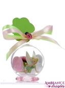 Boule drages fe clochette rose et verte