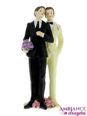 Figurine mariage couple hommes