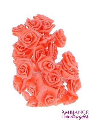 Fleur mini rose corail x 12
