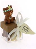 Contenant Dragées Cube Ourson Animaux - Dragées Baptême Animaux 