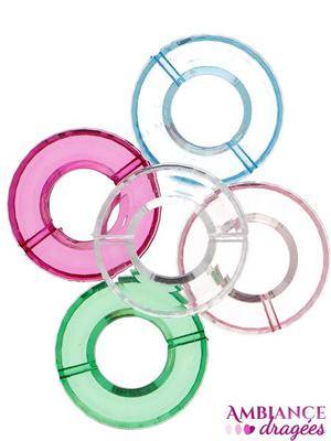 Rond cristal support boule x 10