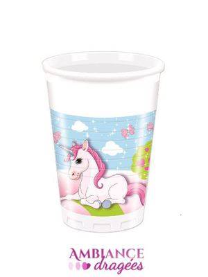 8 Gobelets Licorne