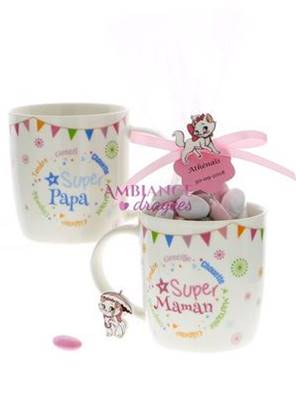 Mug dragées papa maman Aristochat