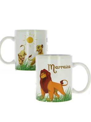 Mug Roi lion Parrain, Marraine Personnalisé