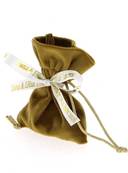 Sachet Dragées Velours Or Personnalisé - Dragées Mariage Or