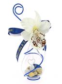 Goutte Dragées Orchidée Bleu Royal et Or - Dragées Mariage 