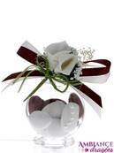 Boule drages bordeaux arums