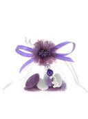 Sachet Dragées Fleur et Perles Lilas