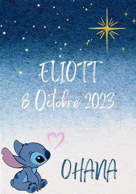 Affiche Personnalisée Stitch