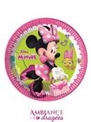 8 Assiettes Minnie 23 cm