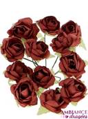 Fleur Rose rouge x 12