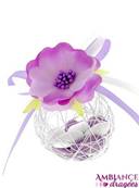 Boule dragées métal fleur lilas