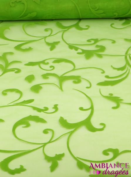 Chemin de table arabesque verte