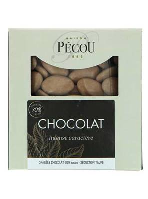 Dragées Chocolat Taupe 70% de cacao