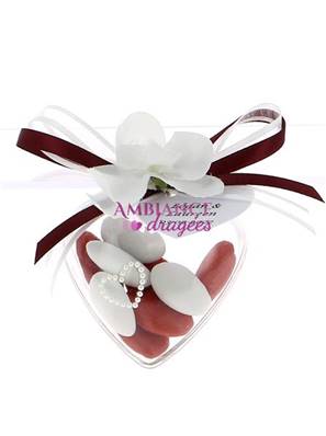 Boite dragées mini coeur verte - Dragées Anahita Boite dragées mini coeur verte - Dragées Anahita