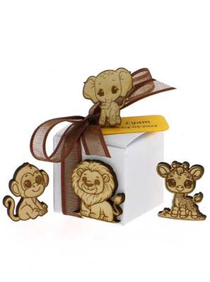 Boite Dragées Cube Jungle 