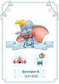 Affiche Personnalisée Dumbo Bleu