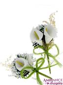 Bouquet de 2 arums blancs x 12