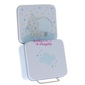 Valise en métal dragées Dumbo bleue