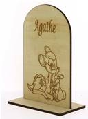 Centre De Table Bois Personnalisé Bambi - Baptême Bambi