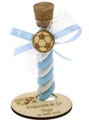 Éprouvette Dragées Communion Football Socle Bois - Dragées Football